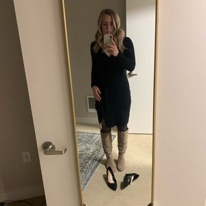 Black Abercrombie & Fitch sweater wrap dress